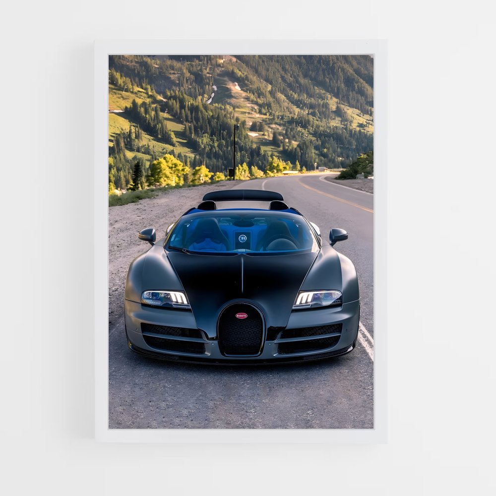 Poster Veyron Noir – affiche Bugatti (vue 3)